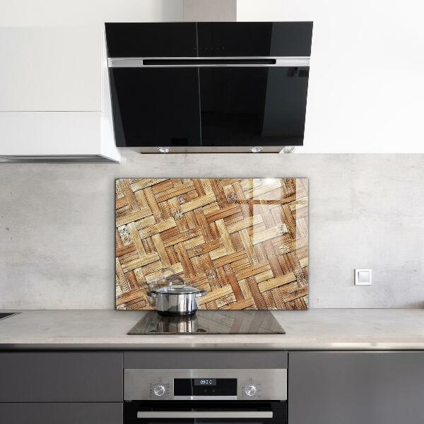 Stenska plošča za kuhinjo Pleteni bambusov ratan azija