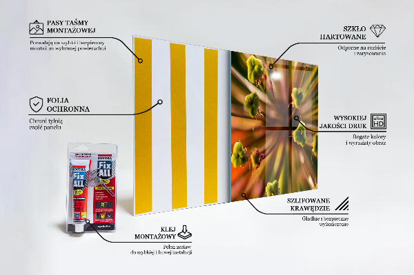 Stenska plošča za kuhinjo Makro fotografija rož