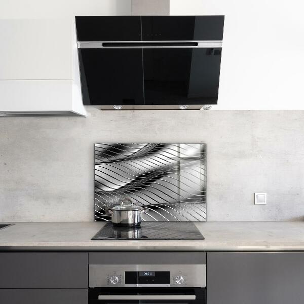 Stenska plošča za kuhinjo Abstrakcija kovinskih valov