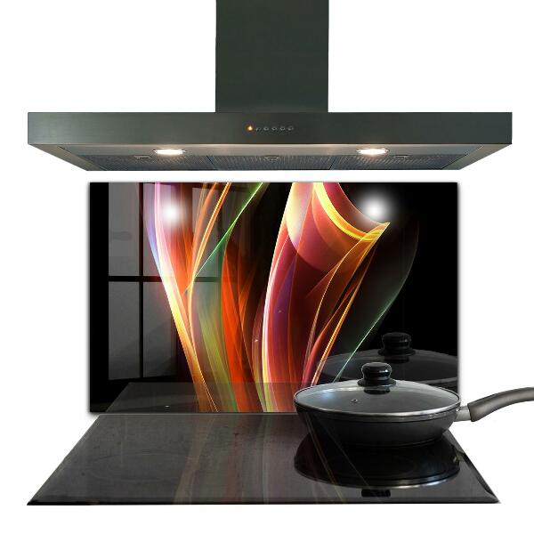 Stenska plošča za kuhinjo Abstrakcija energetskih valov