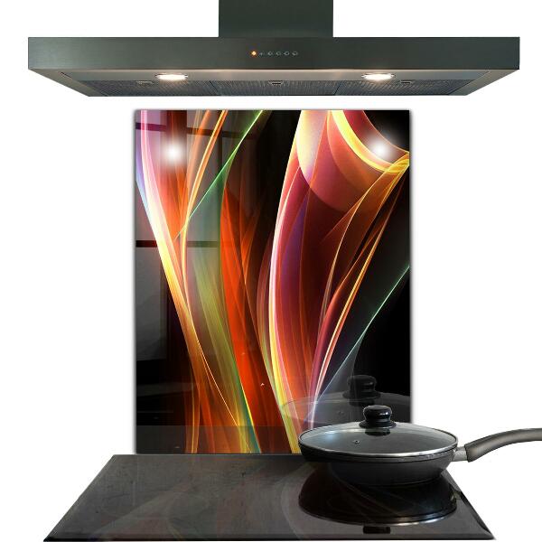 Stenska plošča za kuhinjo Abstrakcija energetskih valov