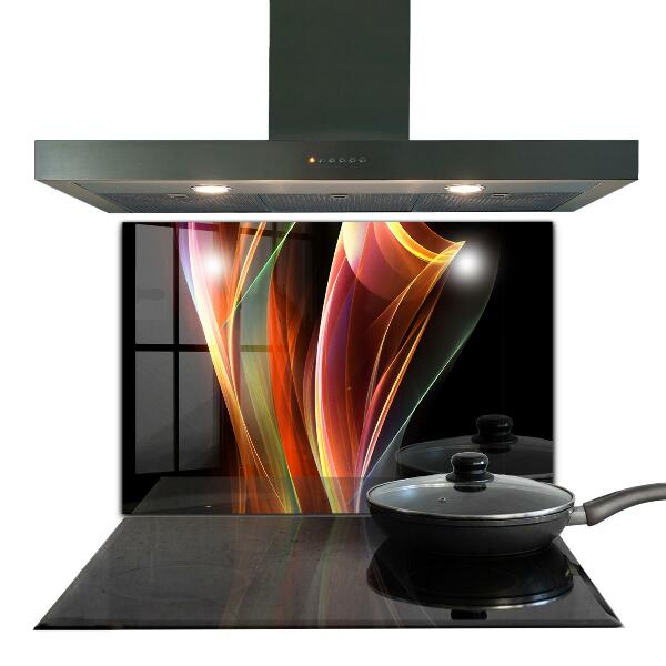 Stenska plošča za kuhinjo Abstrakcija energetskih valov