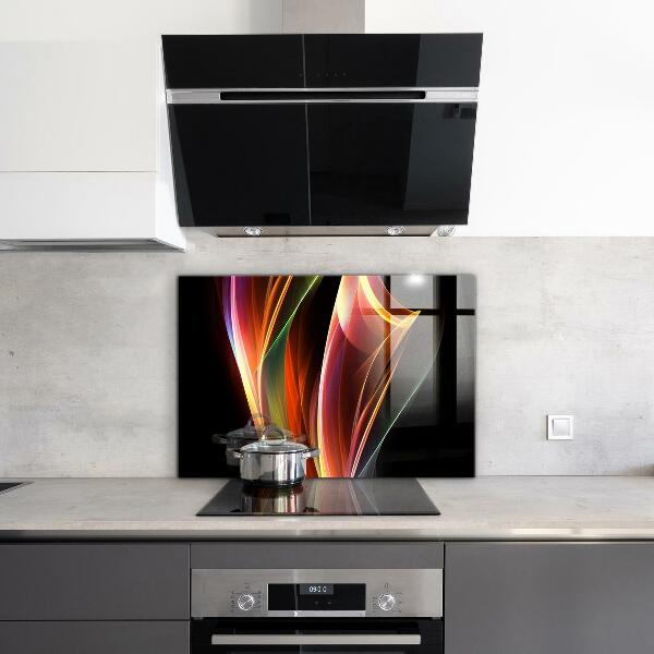 Stenska plošča za kuhinjo Abstrakcija energetskih valov