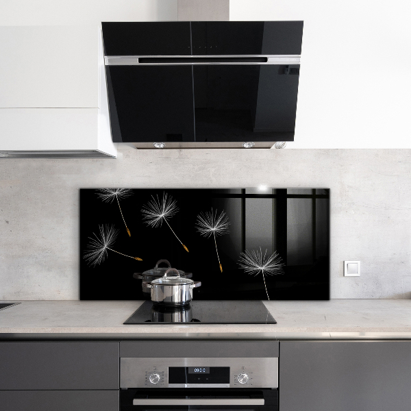 Stenska plošča za kuhinjo Dandelions in the wind