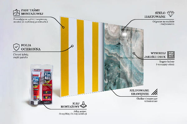 Stenska plošča za kuhinjo Abstraktni barvni vrtinčni vzorec