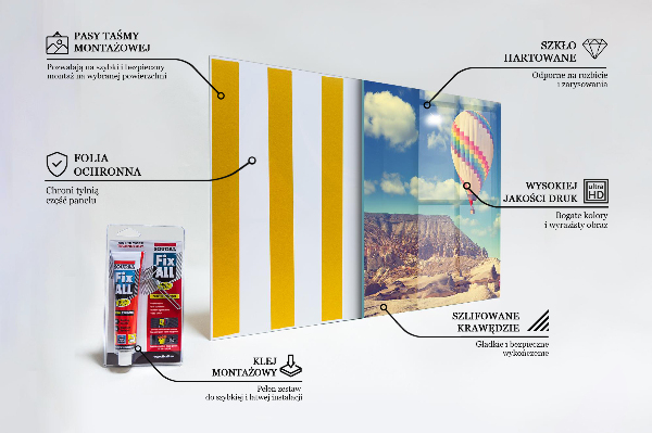 Stenska plošča za kuhinjo Cappadocia balloons turčija