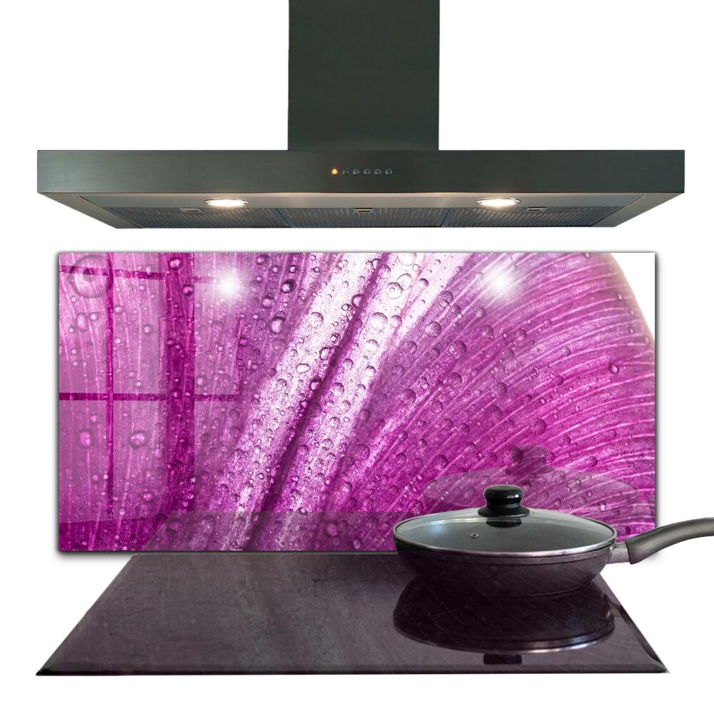 Stenska plošča za kuhinjo Nežni rožnati listi