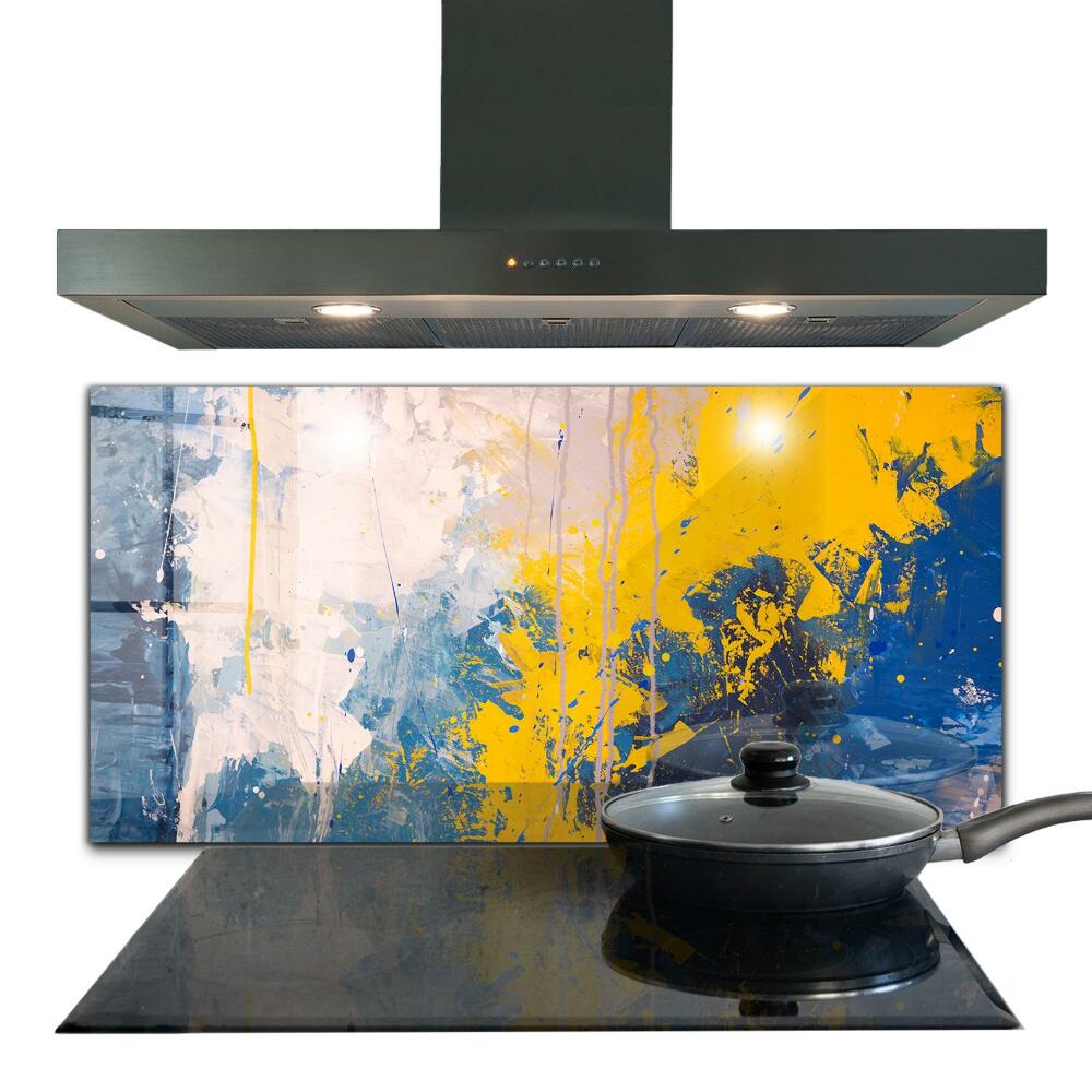 Stenska plošča za kuhinjo Abstraktna pisana barva
