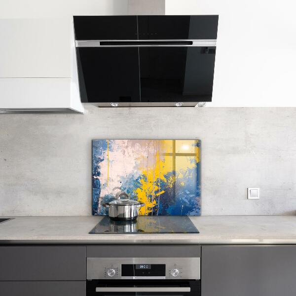 Stenska plošča za kuhinjo Abstraktna pisana barva