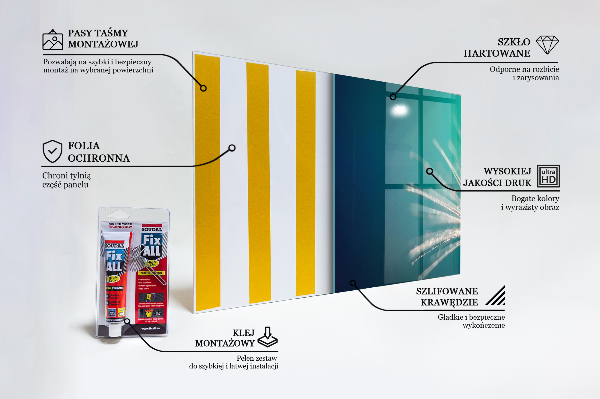 Stenska plošča za kuhinjo Regrat z rosno kapljico