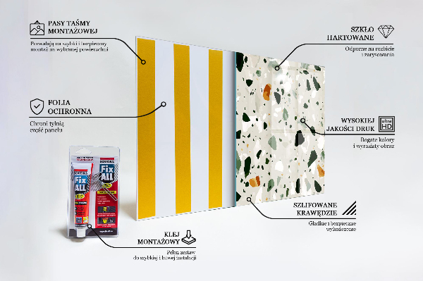 Stenska plošča za kuhinjo Naravni kamen teraco