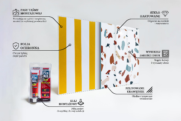 Stenska plošča za kuhinjo Terrazzo kamen