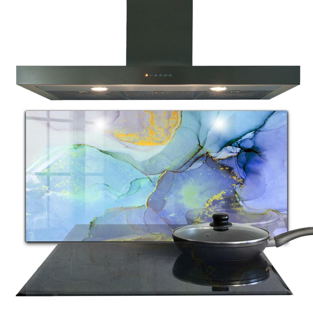 Stenska plošča za kuhinjo Abstrakcija modre energije