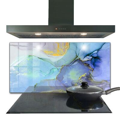 Stenska plošča za kuhinjo Abstrakcija modre energije