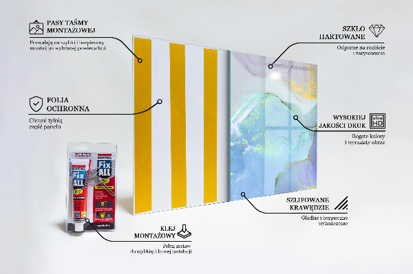Stenska plošča za kuhinjo Abstrakcija modre energije