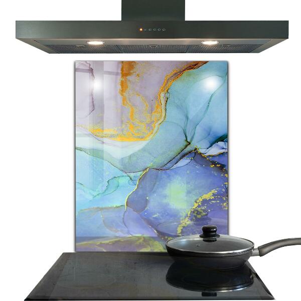 Stenska plošča za kuhinjo Abstrakcija modre energije