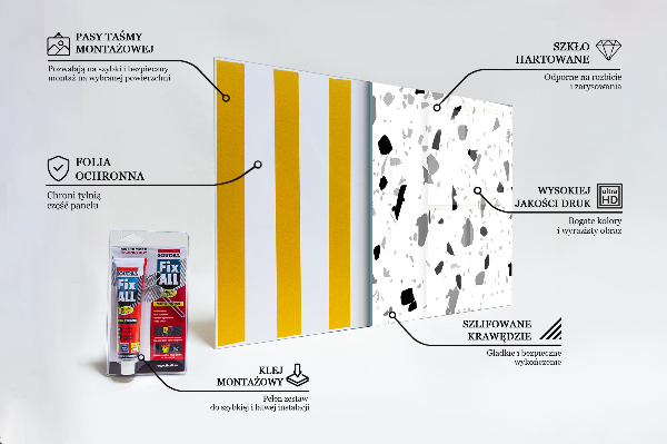 Stenska plošča za kuhinjo Enobarvni teraco