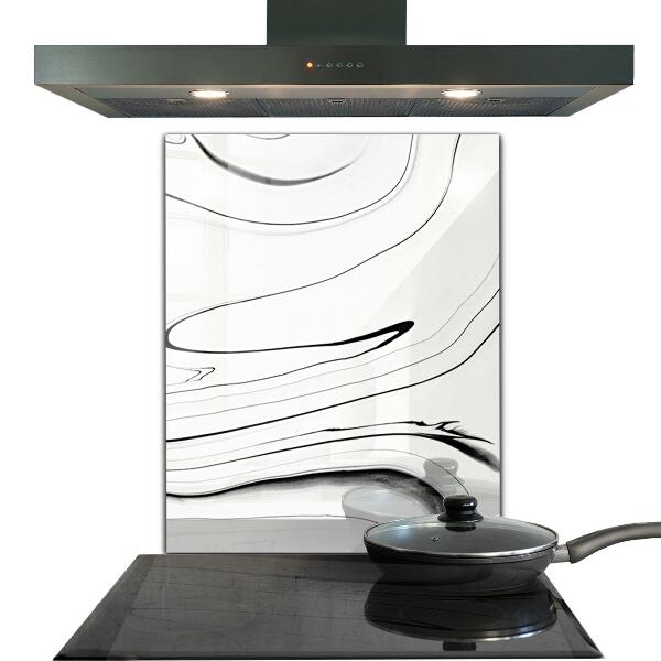 Stenska plošča za kuhinjo Bela marmorna struktura