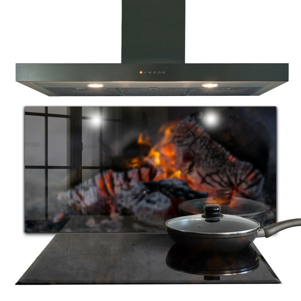 Stenska plošča za kuhinjo Goreči kresni ogenj