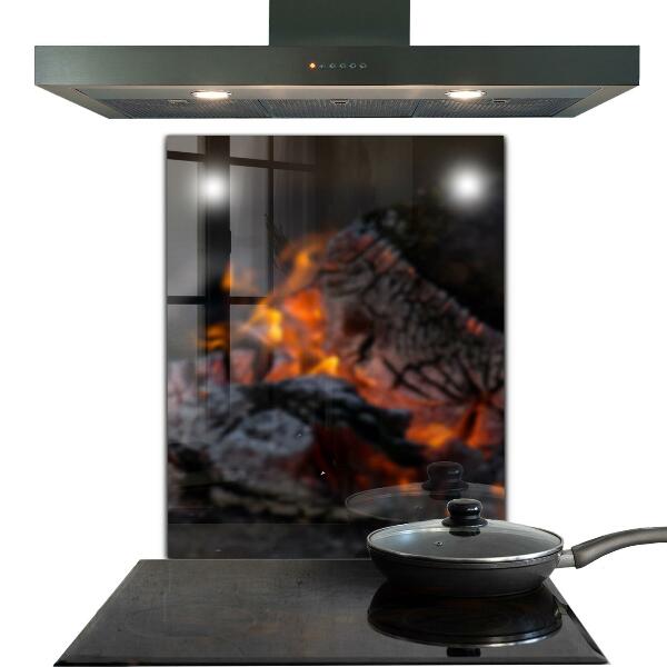 Stenska plošča za kuhinjo Goreči kresni ogenj