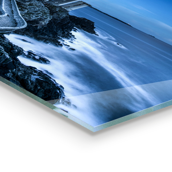 Stenska plošča za kuhinjo Svetilnik ob mraku