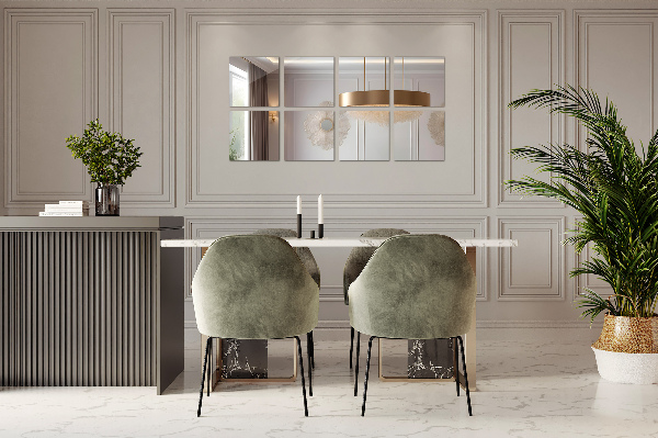 Zrcalne ploščice 6 kos 16x16 cm