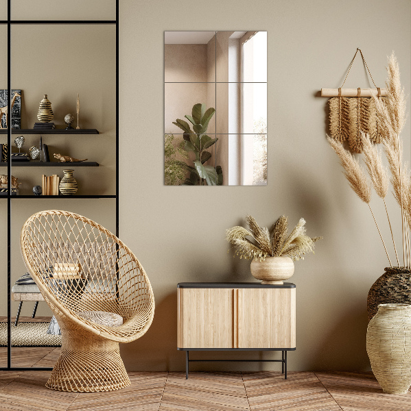 Zrcalne ploščice 6 kos 16x16 cm