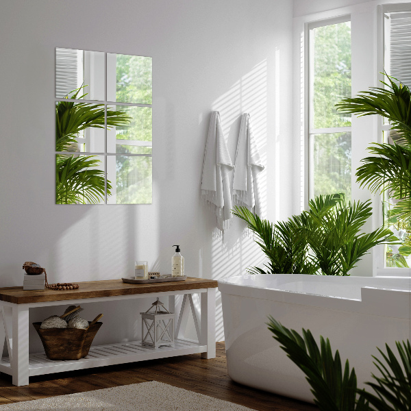 Samolepilne zrcalne ploščice 6 kos 20x20 cm