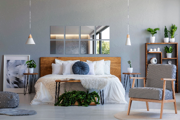 Samolepilne zrcalne ploščice 6 kos 20x20 cm