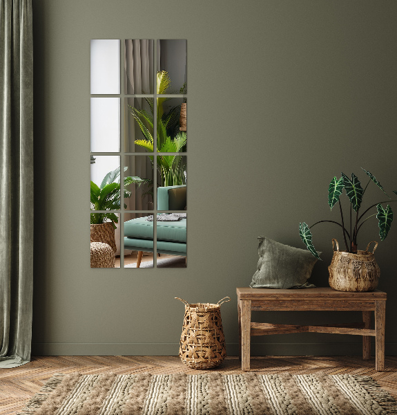 Samolepilne zrcalne ploščice 6 kos 30x16 cm