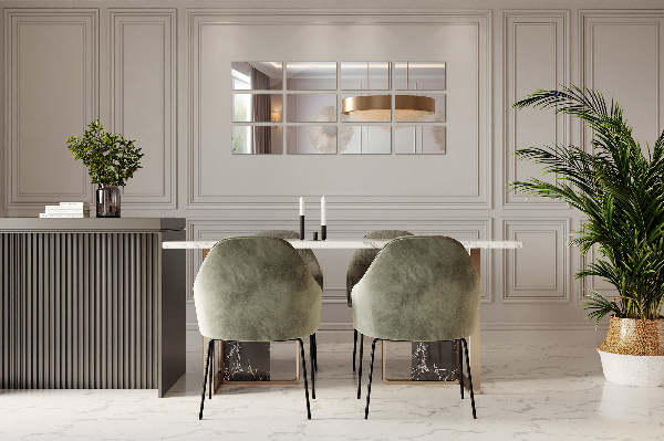 Samolepilne zrcalne ploščice 6 kos 30x16 cm