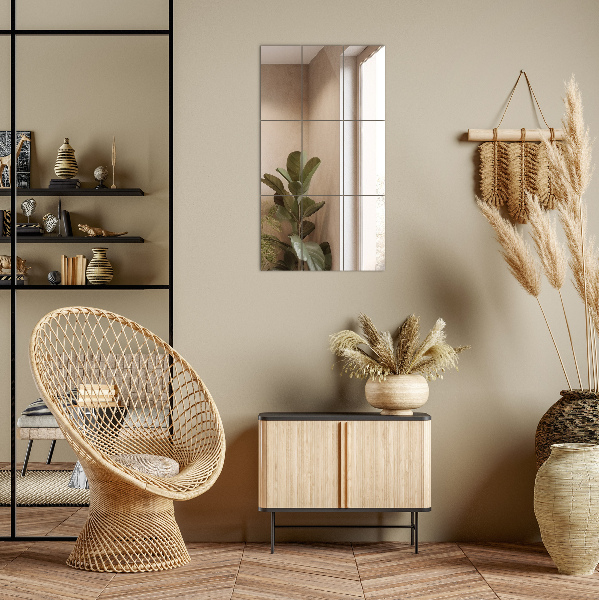 Samolepilne zrcalne ploščice 6 kos 30x16 cm