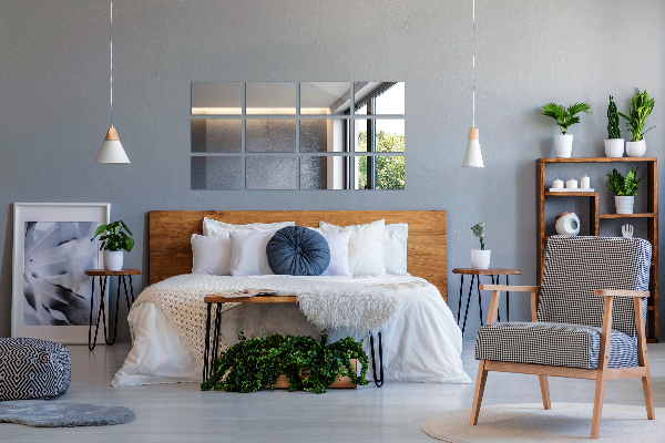 Samolepilne zrcalne ploščice 6 kos 30x16 cm