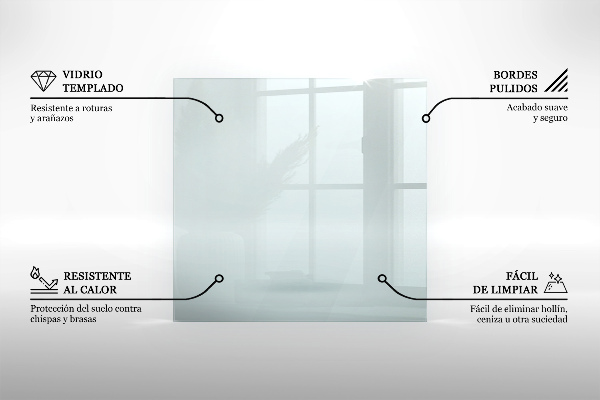 Steklo za kamin 60x60 cm