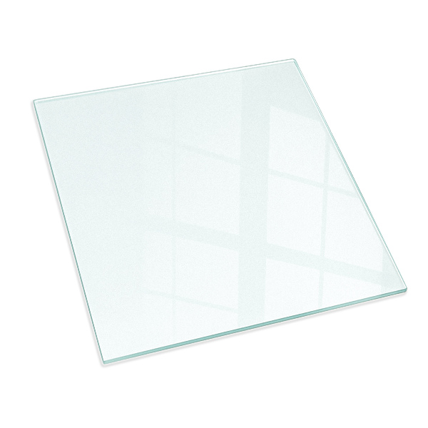 Kvadratno polprosojno steklo za pod kamin 60x60 cm