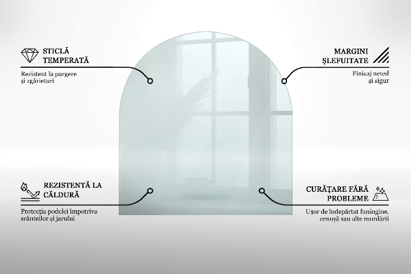 Steklo za kamin 80x70 cm