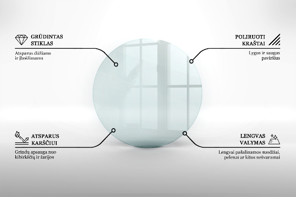 Podložna plošča za kamin fi100 cm