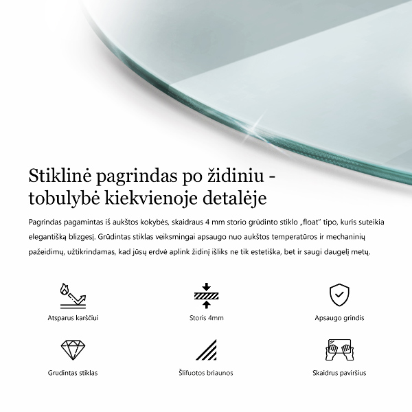 Podložna plošča za kamin fi60 cm