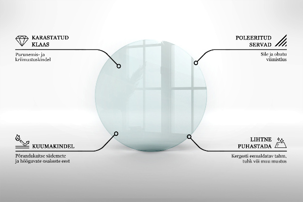 Podložna plošča za kamin fi80 cm