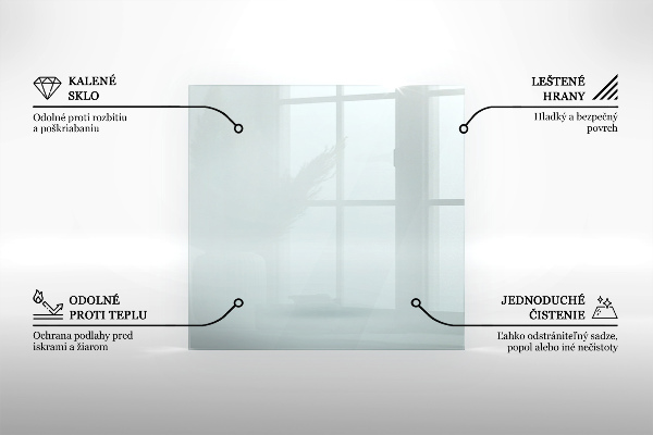 Steklo za kamin 120x60 cm