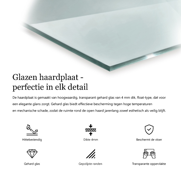 Steklo za kamin 120x60 cm