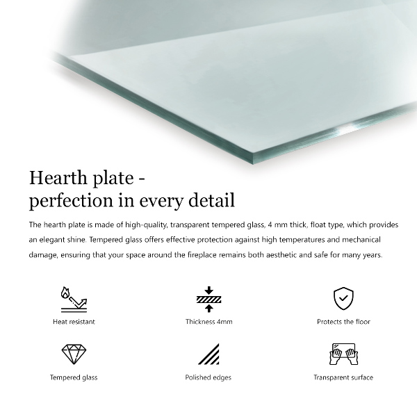 Steklo za kamin 120x60 cm