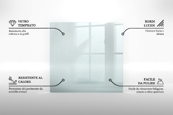 Steklo za kamin 125x50 cm