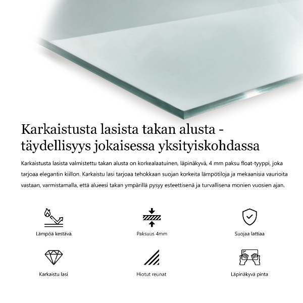 Steklo za kamin 140x70 cm