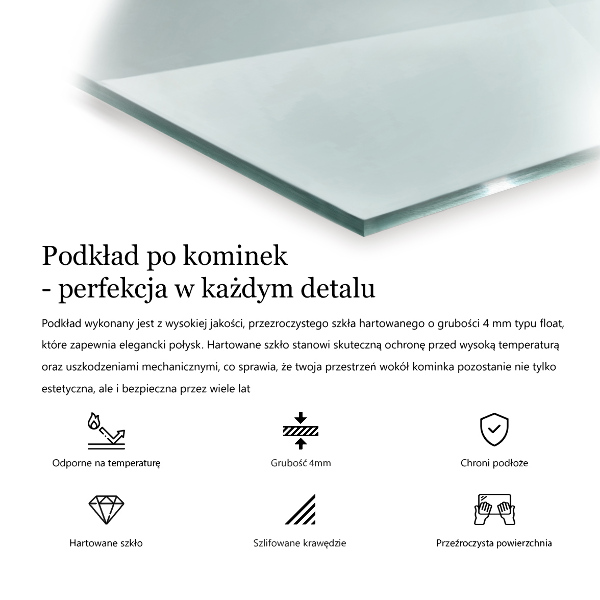 Steklo za kamin 140x70 cm