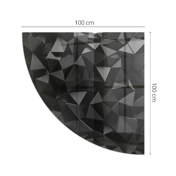 Četrtina kroga steklo za pod kamin Tridimenzionalna geometrija