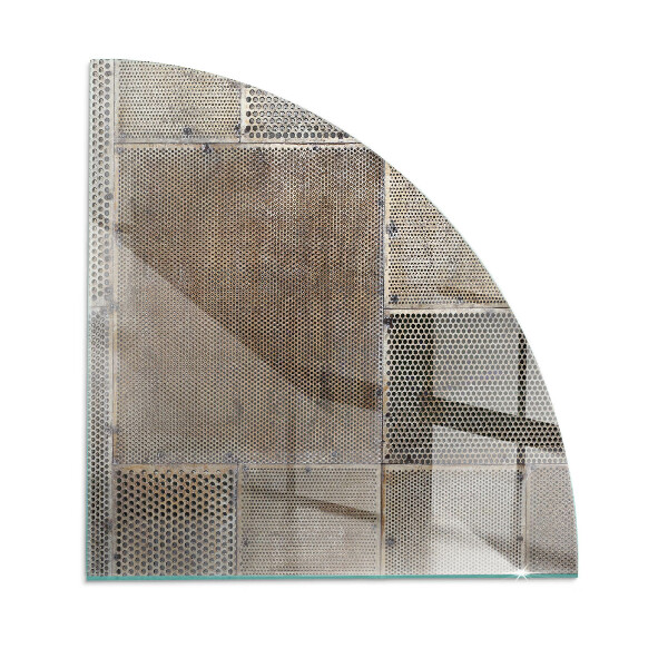 Četrtina kroga ognjevarno steklo za kamin Vzorec perforirane pločevine