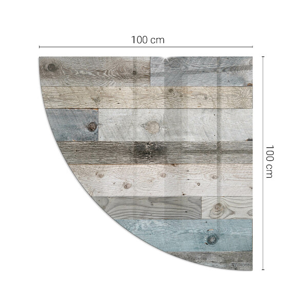 Četrtina kroga steklo za pod kamin Plošče v različnih odtenkih