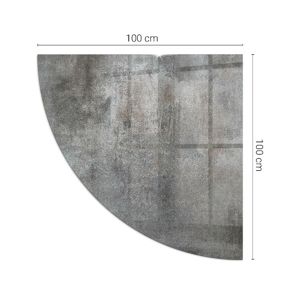 Četrtina kroga ognjevarno steklo za kamin Surova površinska tekstura