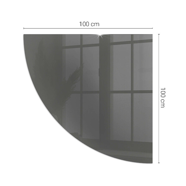 Četrtina kroga ognjevarno steklo za kamin Barva Sivo-rjava
